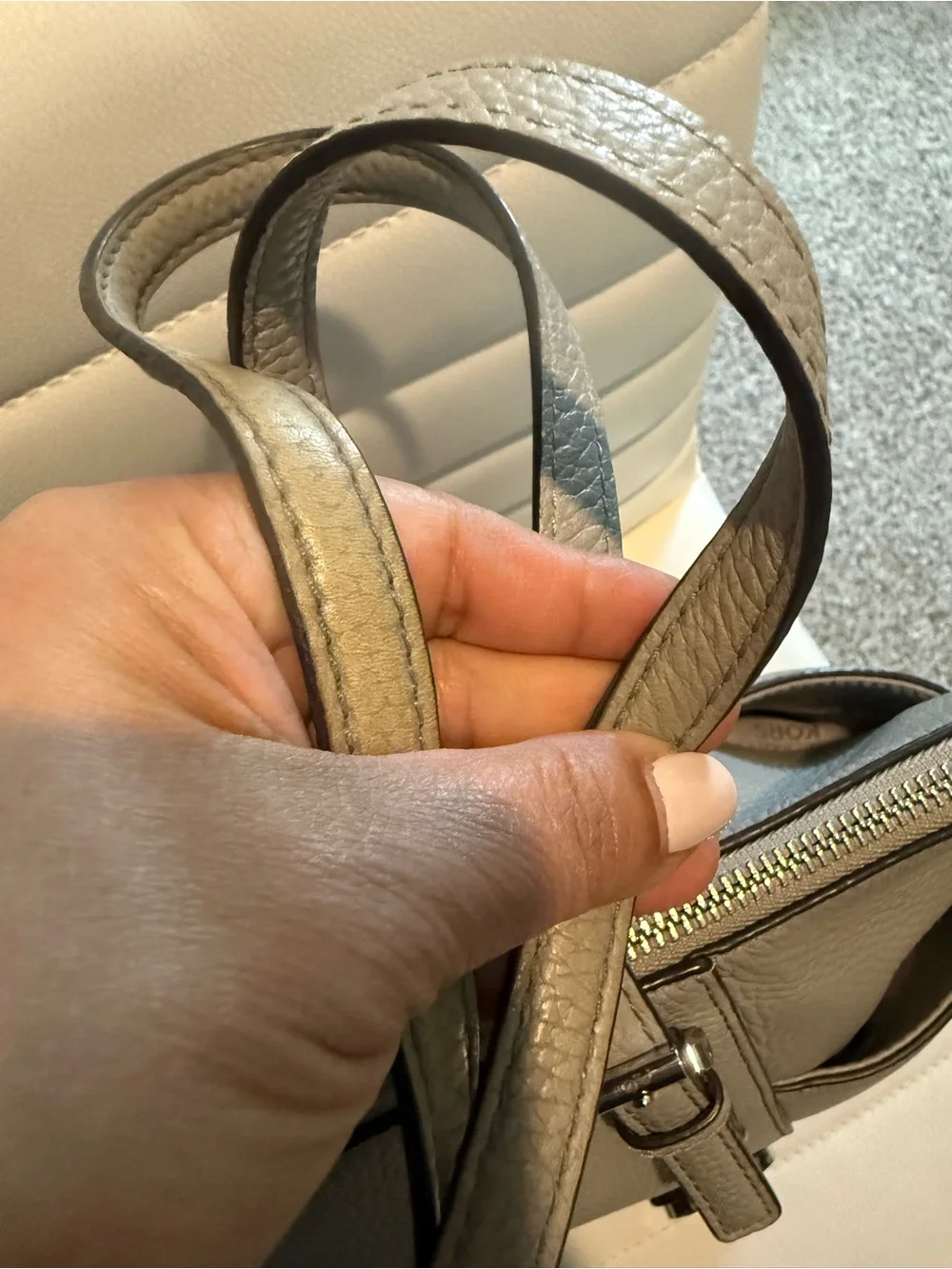 Michael Kors Pebbled Leather Tote in Taupe